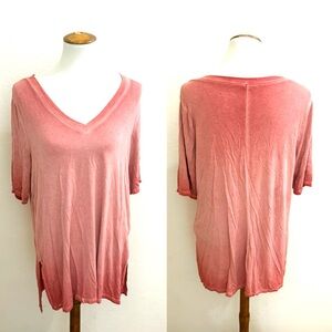 Women's V-Neck Pink Top